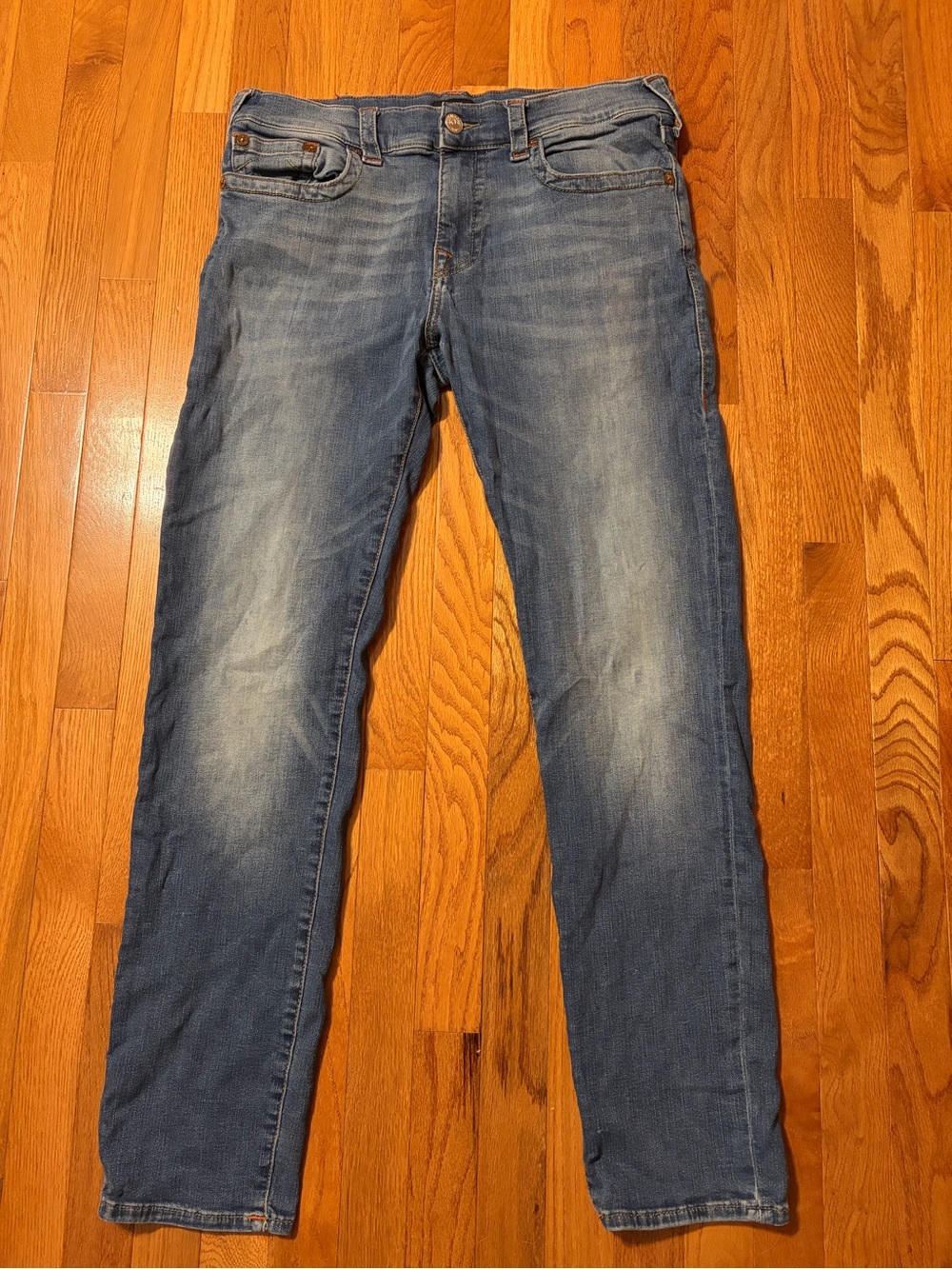 True Religion Men's Washed Blue Skinny Jeans